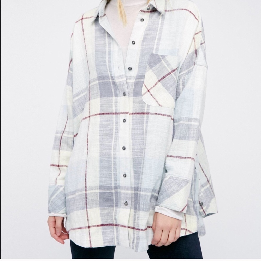 Free People plaid tunic